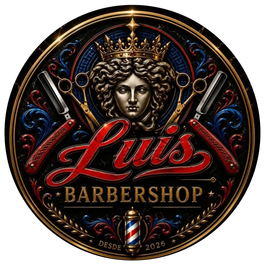 Emblema de Luis Barbershop para Barbería Versace