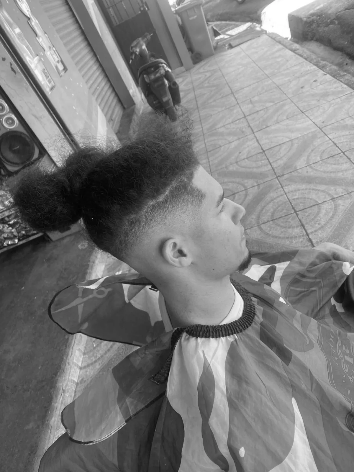 Corte con degradado realizado durante servicio a domicilio